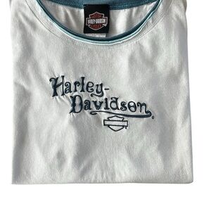 Vintage Y2K Harley-Davidson 80’s Ringer Tee size Xl